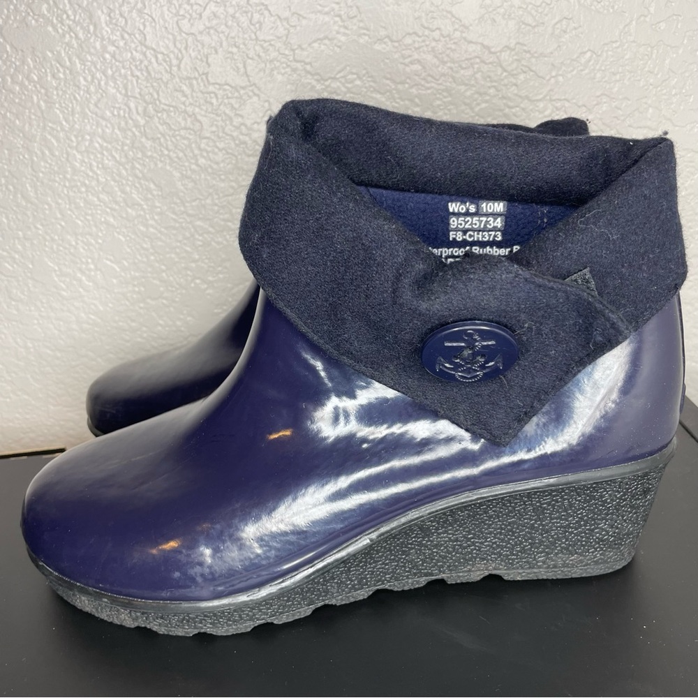 Sperry topsider waterproof rubber wedge boots
